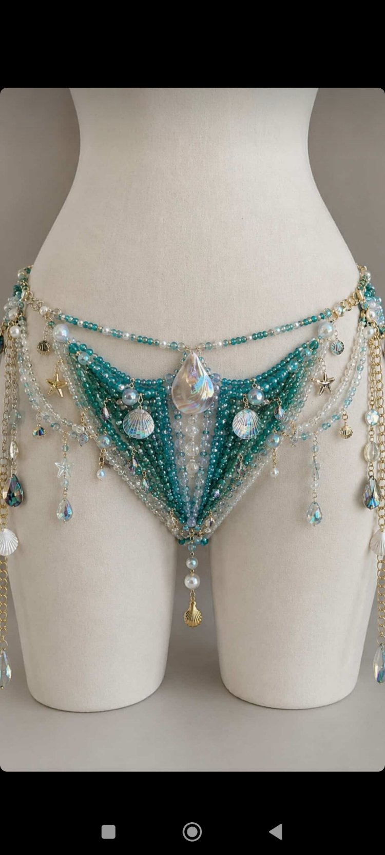 deniz temalı boncuklu bikini takımı