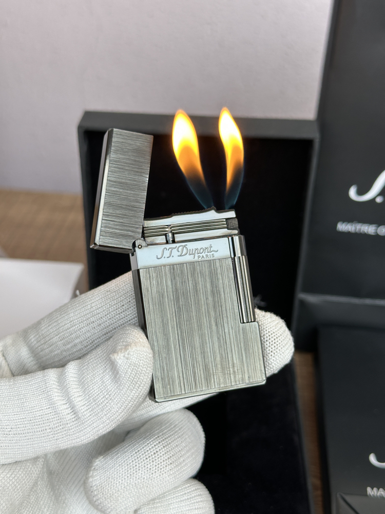 S.T. Dupont Ligne 2 Çift Alev Siyah