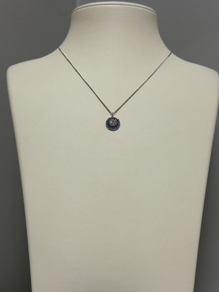 Navy Taşlı Kolye