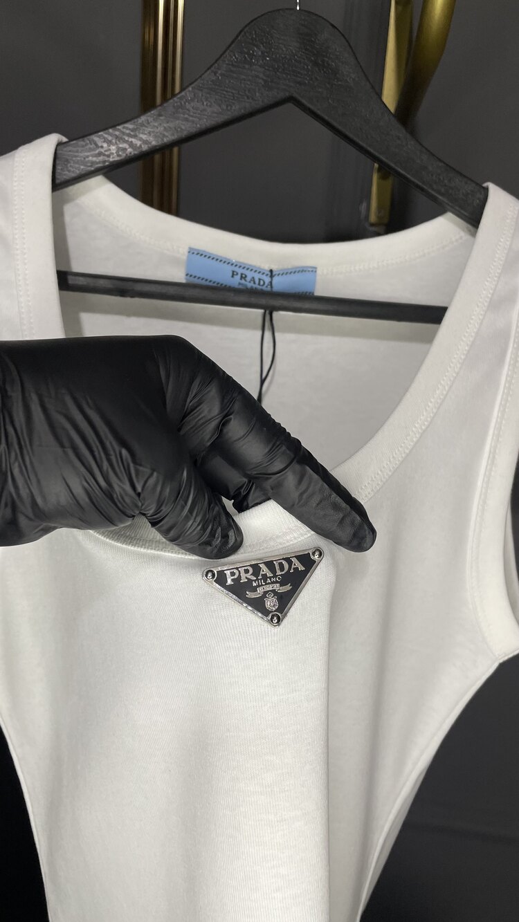 Prada Düz Kumaş Tank Top 