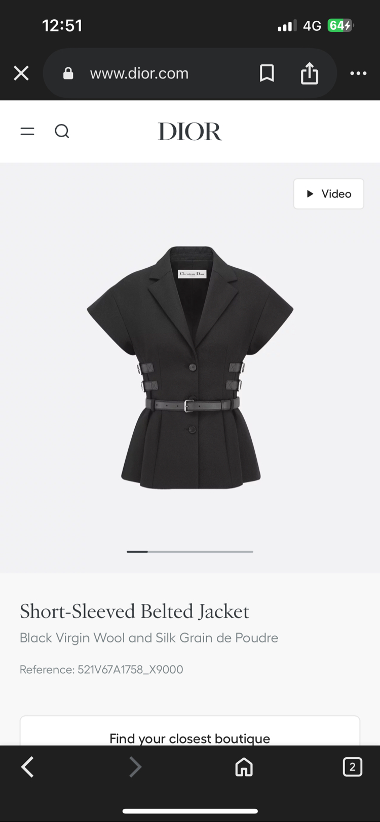 “LIMITED” Christian Dior Jacket 