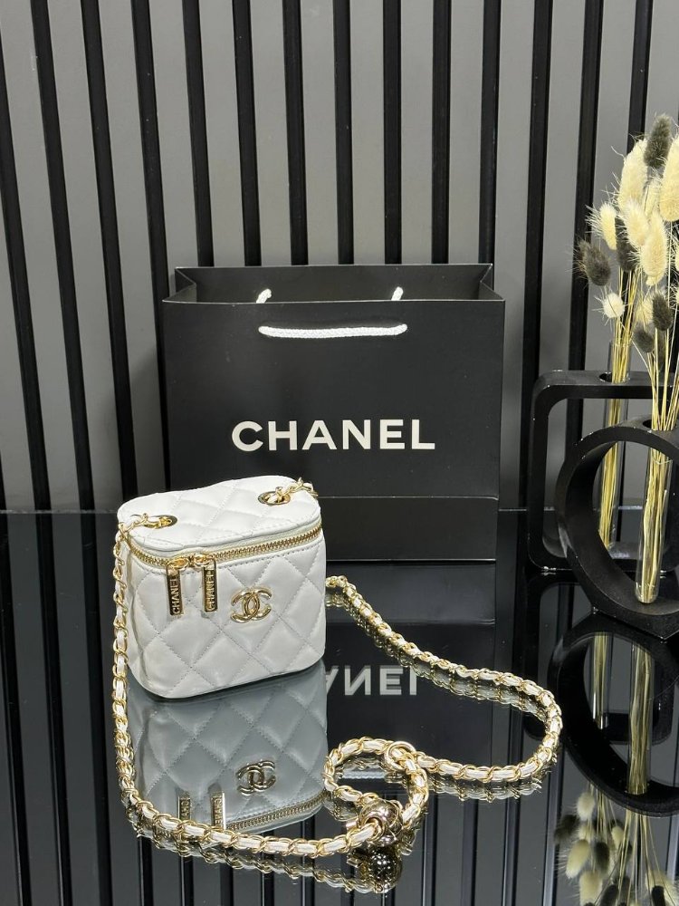 ( DÜZ MODEL) CHANEL MİNİ VANİTY EL VE OMUZ ÇANTASI