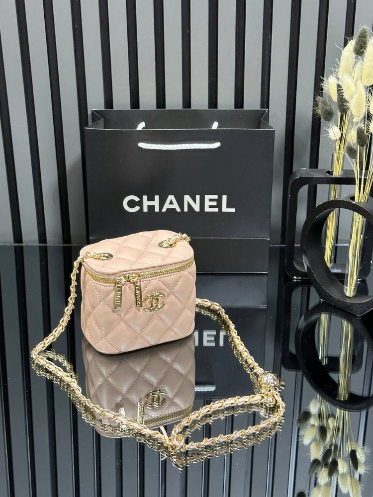 ( DÜZ MODEL) CHANEL MİNİ VANİTY EL VE OMUZ ÇANTASI