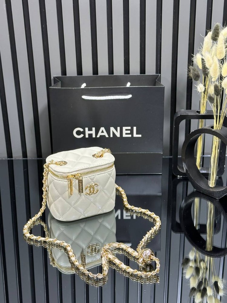 ( DÜZ MODEL) CHANEL MİNİ VANİTY EL VE OMUZ ÇANTASI