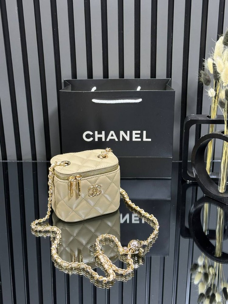 ( DÜZ MODEL) CHANEL MİNİ VANİTY EL VE OMUZ ÇANTASI