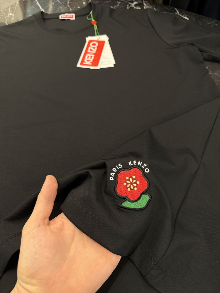 İthal Kenzo T-shirt Kırışmayan Kumaş (9446-Siyah)
