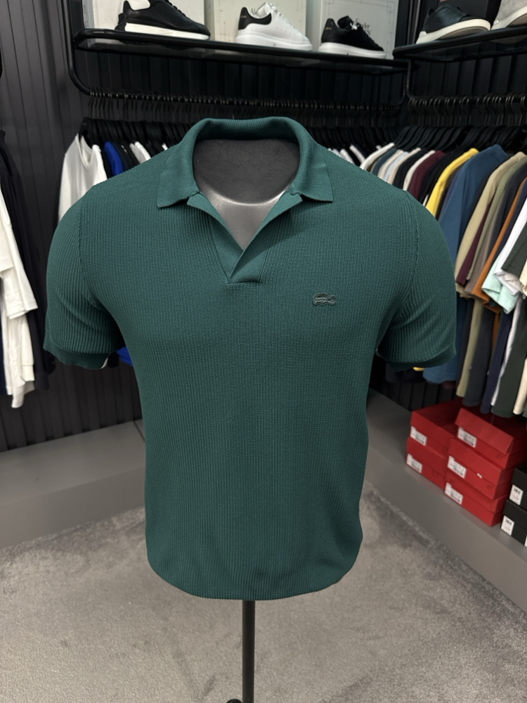 Örme V Triko Polo Yaka (Petrol Yeşili-33036)