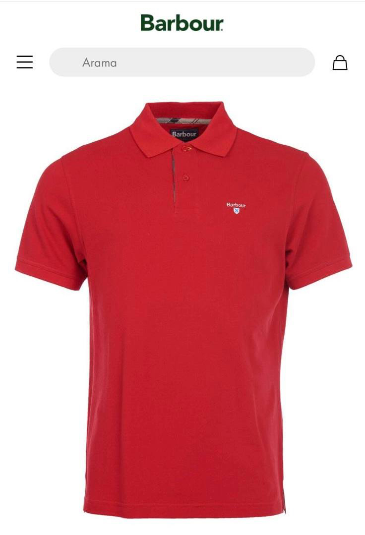 Barbour Polo Yaka (10076-Kırmızı)