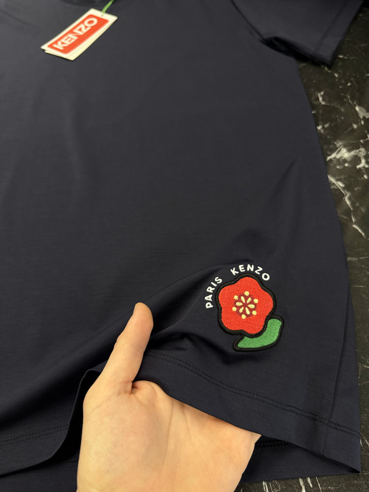 İthal Kenzo T-shirt Kırışmayan Kumaş (9446-Lacivert)