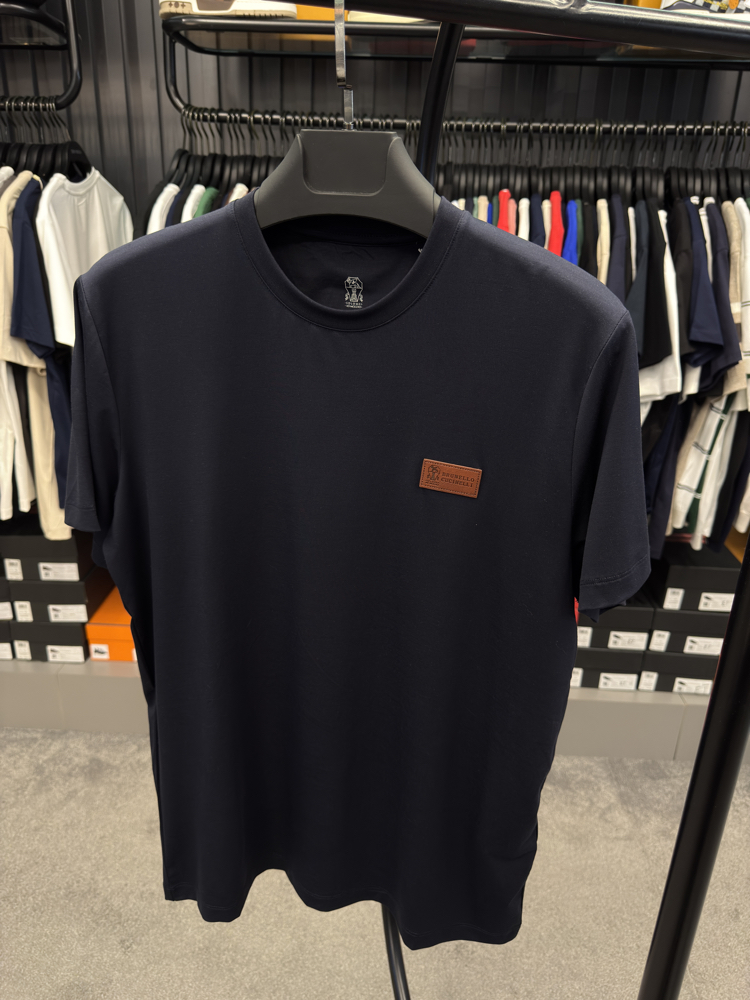 İthal Brunello Cucınelli T-shirt Kırışmayan Kumaş (9450-Lacivert)