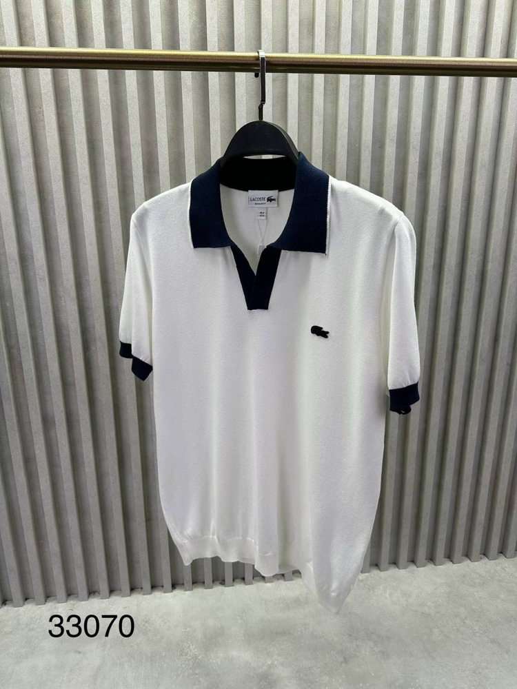 V Yaka Triko Polo Yaka (33070-Beyaz)