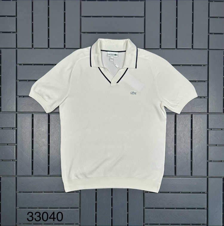V Yaka Triko Polo Yaka (33040-Beyaz)