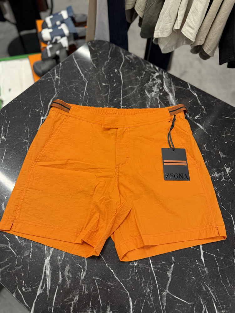 Zegna Premium Deniz Şortu ve Şort Kapri (5165-Turuncu)