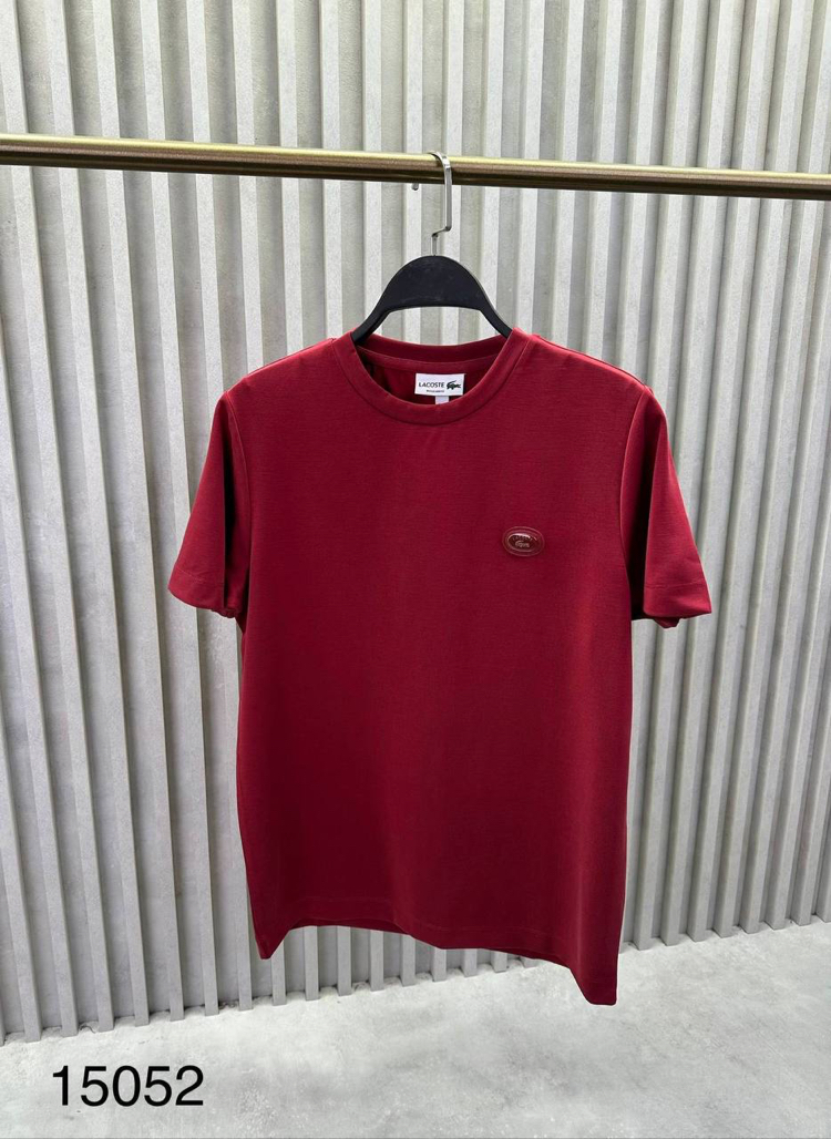Yeni Demir Logo Modal Kırışmayan Kumaş T-shirt (15052-Bordo)
