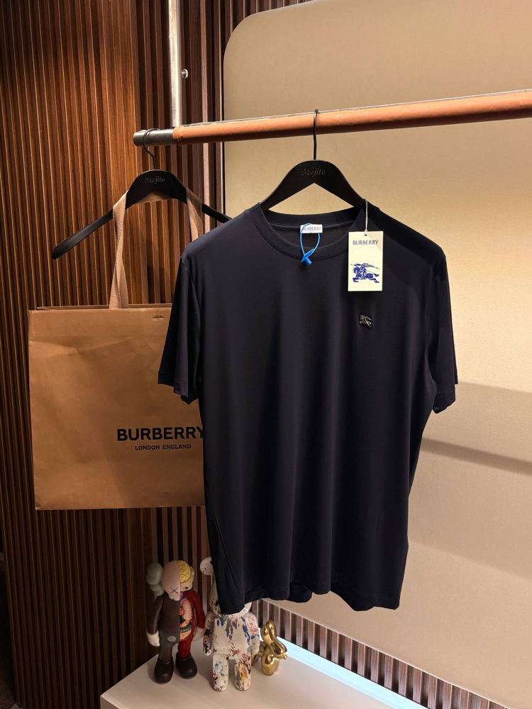İthal Burberry T-shirt Kırışmayan Kumaş (9224-Lacivert)