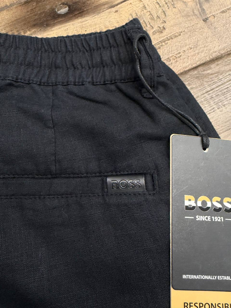 Boss Ham Keten Şort (1421-Siyah))