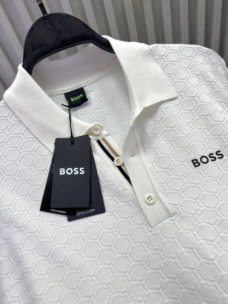 Boss Triko Polo Yaka (Lacivert-33057-Beyaz)
