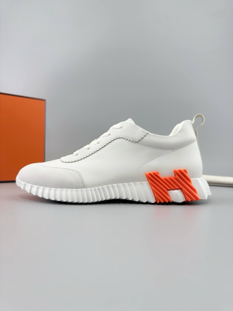 Hermes Beyaz Deri Sneakers (İTHAL ÜRÜN)