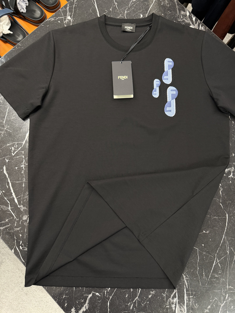 İthal Fendi T-shirt Kırışmayan Kumaş (9447-Siyah)