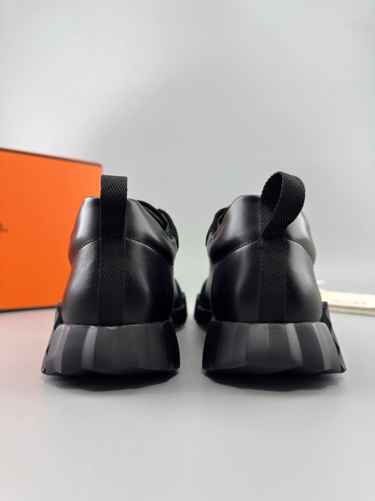 Hermes Siyah Deri Sneakers (İTHAL ÜRÜN)