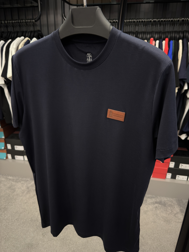 İthal Brunello Cucınelli T-shirt Kırışmayan Kumaş (9450-Lacivert)