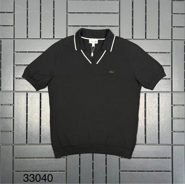 V Yaka Triko Polo Yaka (33040-Siyah)