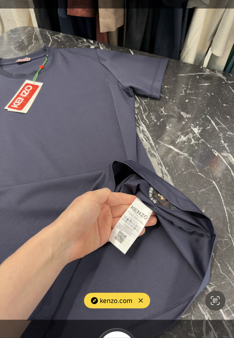 İthal Kenzo T-shirt Kırışmayan Kumaş (9446-Lacivert)