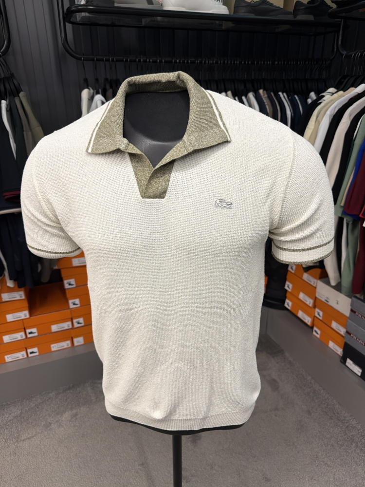 Keten Polo Yaka Triko (Ekru-33055) 
