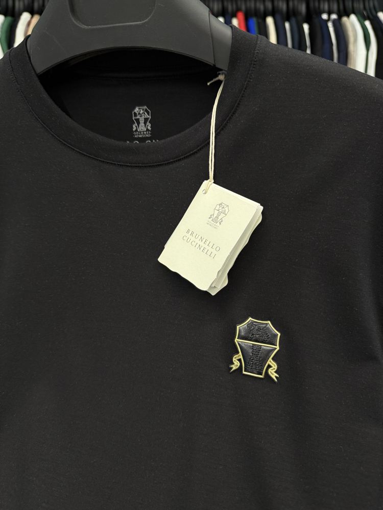 İthal Brunello Cucinelli T-shirt Kırışmayan Kumaş (9462-Beyaz)