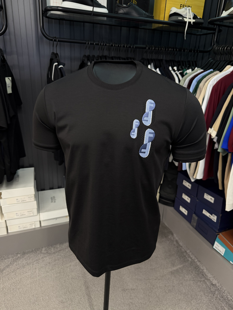 İthal Fendi T-shirt Kırışmayan Kumaş (9447-Siyah)