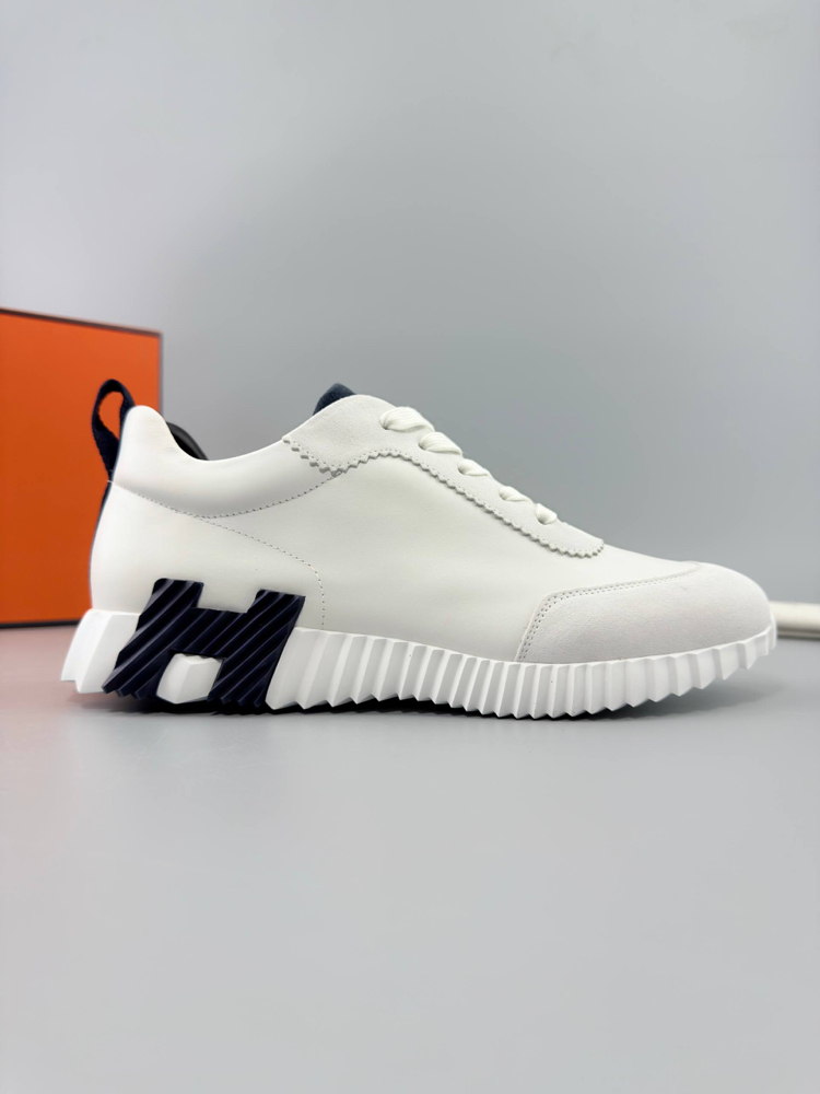 Hermes Beyaz Deri Sneakers (İTHAL ÜRÜN)