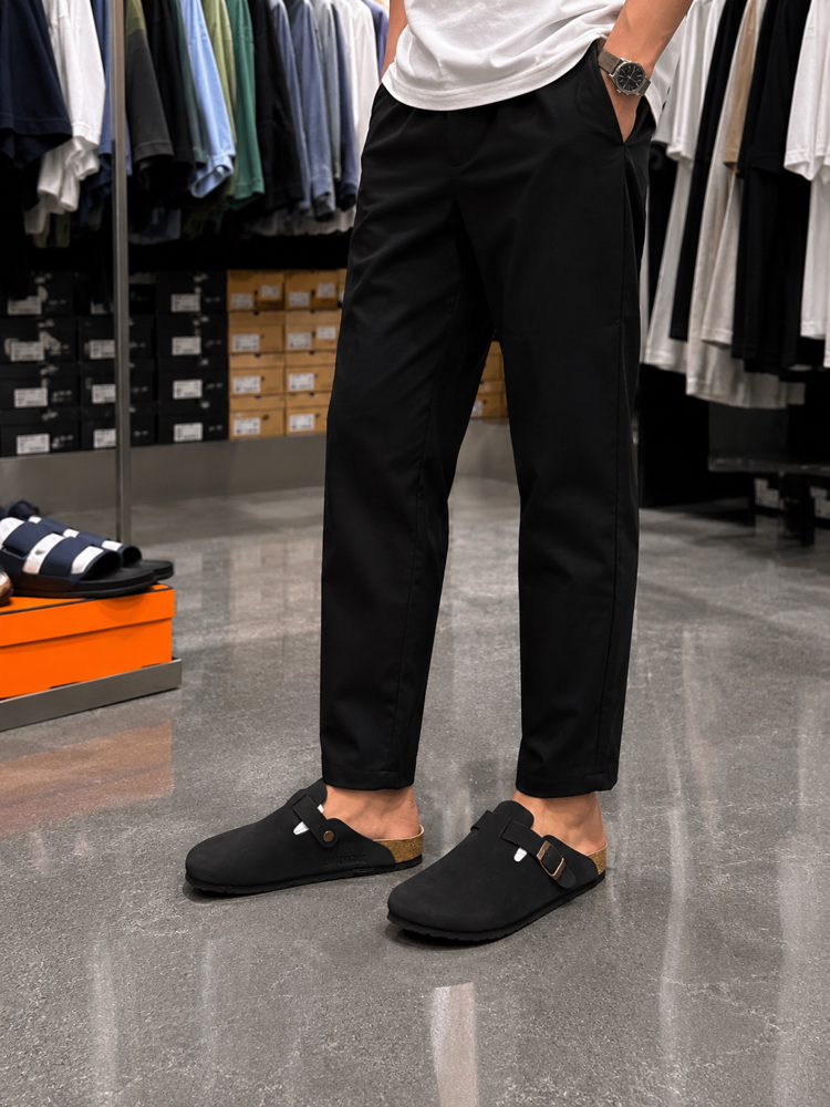 Birkenstock Yeni Sezon Boston Süet Terlik (Siyah)