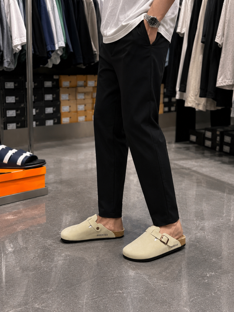 Birkenstock Yeni Sezon Boston Süet Terlik (Ekru)