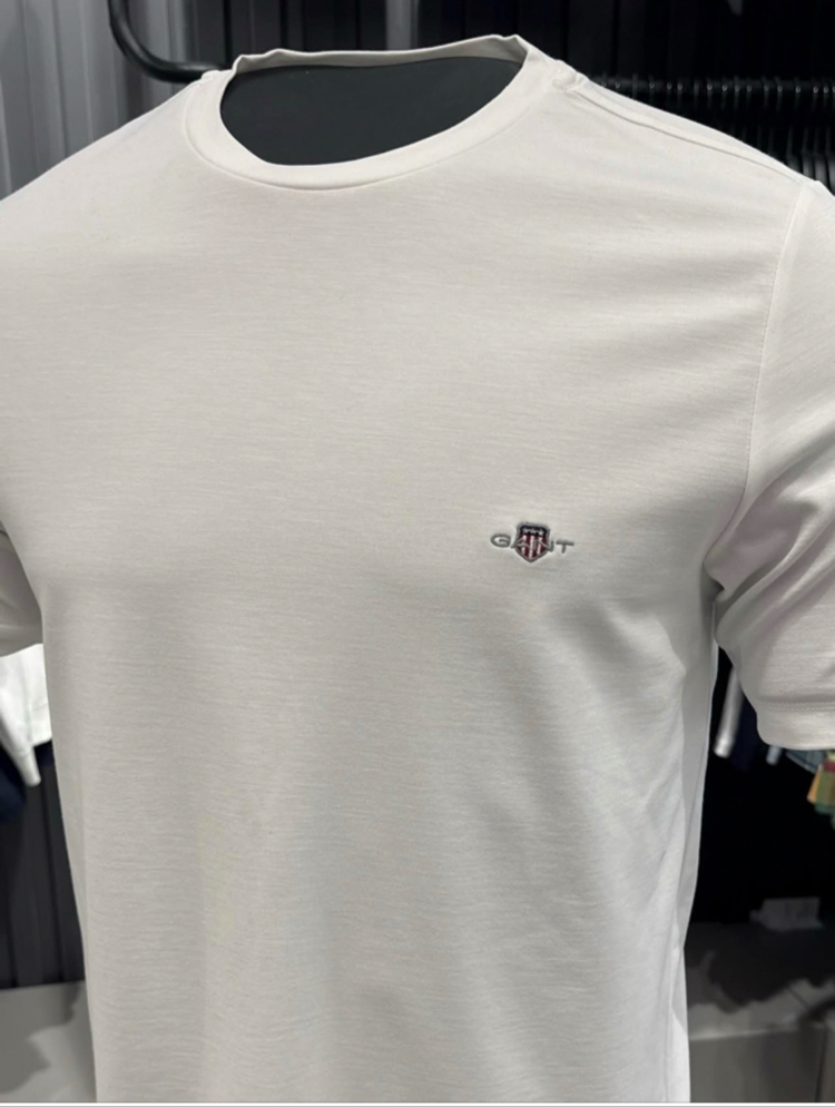 Modal Kırışmayan Kumaş T-shirt  (15048-Beyaz)