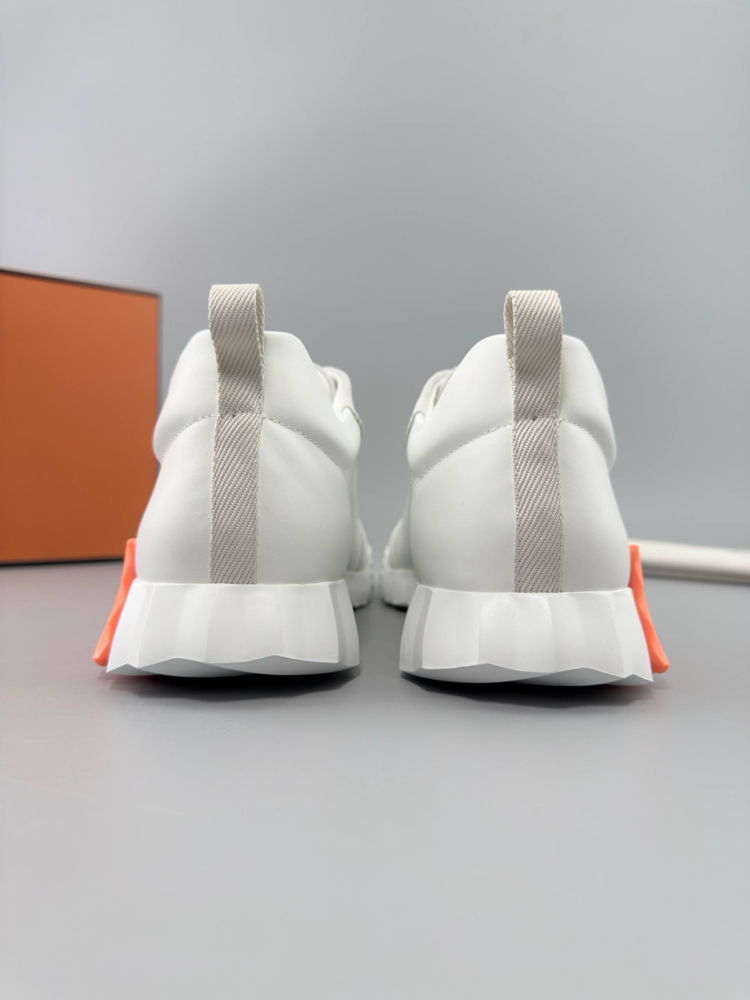 Hermes Beyaz Deri Sneakers (İTHAL ÜRÜN)
