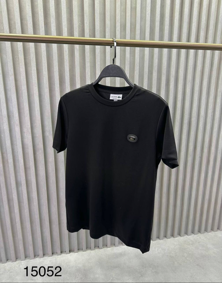 Yeni Demir Logo Modal Kırışmayan Kumaş T-shirt (15052-Siyah)