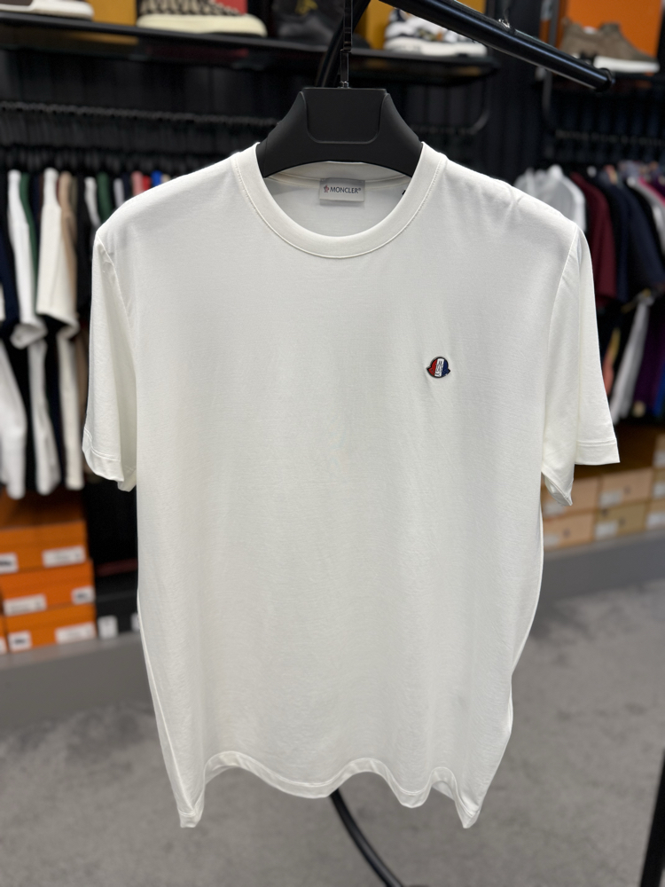 İthal Moncler T-shirt Kırışmayan Kumaş (418-Beyaz)