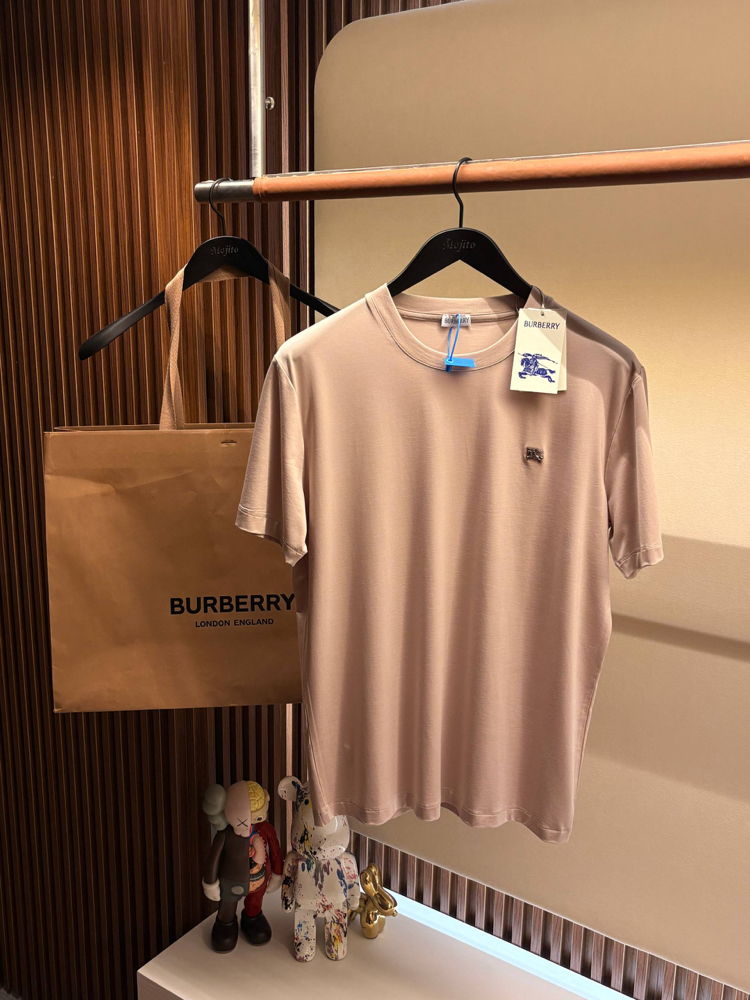 İthal Burberry T-shirt Kırışmayan Kumaş (9224-Bej)