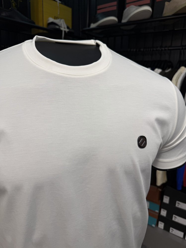 İthal Zegna T-shirt Kırışmayan Kumaş (9461-Beyaz)
