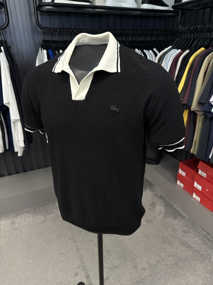 Keten Polo Yaka Triko (Siyah-33055)