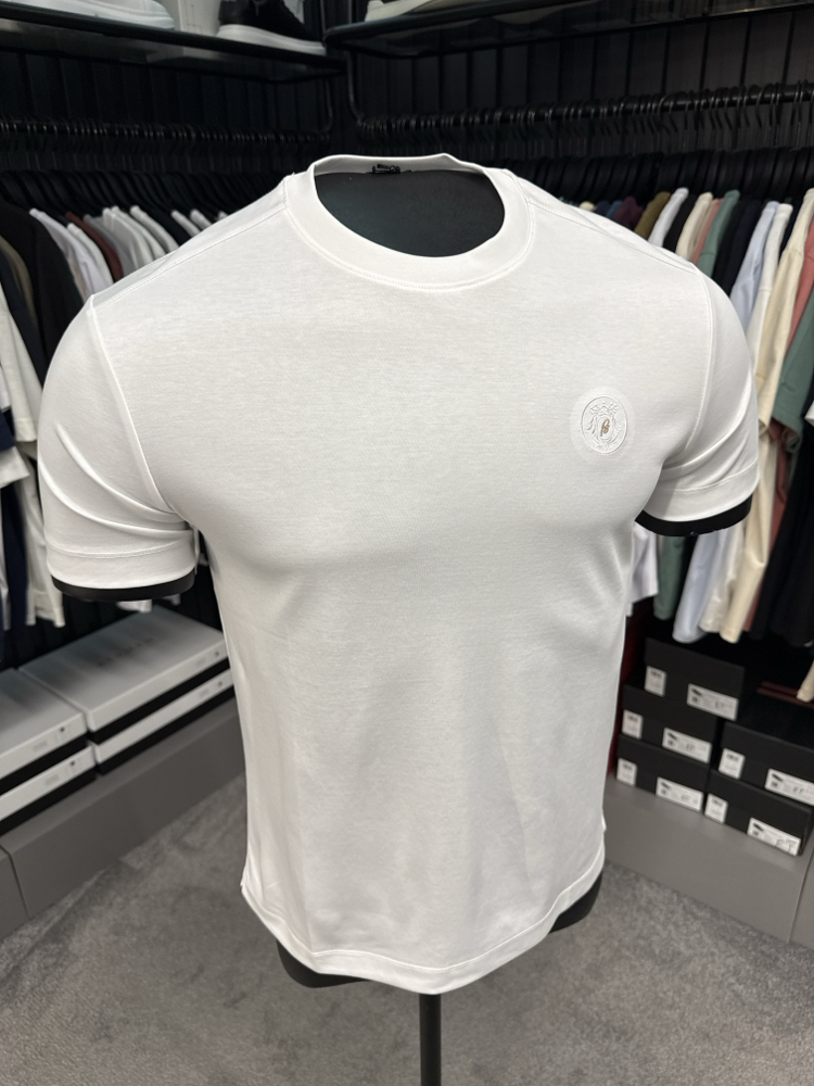 İthal BİRONİ  T-shirt Kırışmayan Kumaş (26096-Beyaz)