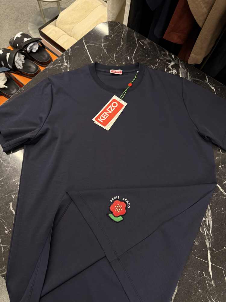 İthal Kenzo T-shirt Kırışmayan Kumaş (9446-Lacivert)