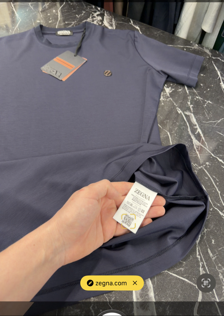 İthal Zegna T-shirt Kırışmayan Kumaş (9461-Lacivert)