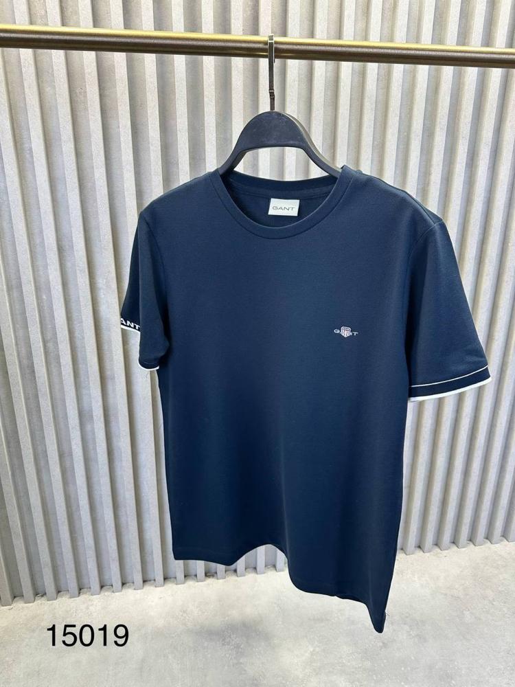 Kol Detaylı Pike Kumaş T-shirt (15019-Lacivert)