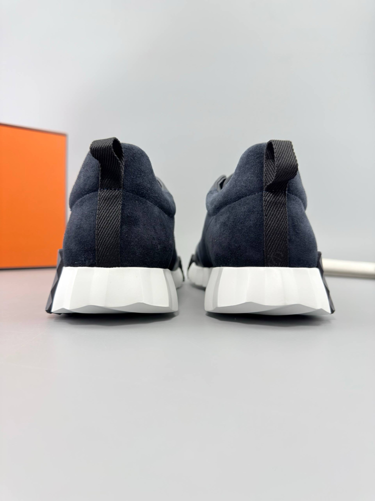 Hermes Lacivert Deri Sneakers (İTHAL ÜRÜN)