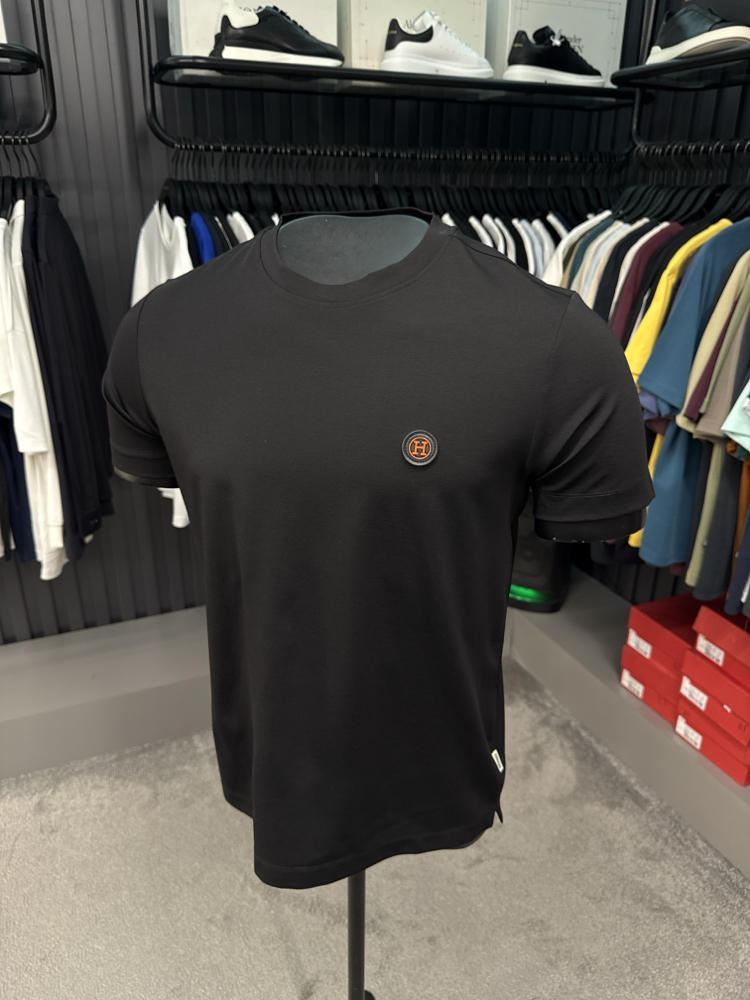 İthal Hermes T-shirt Kırışmayan Kumaş (15054-Kahverengi)