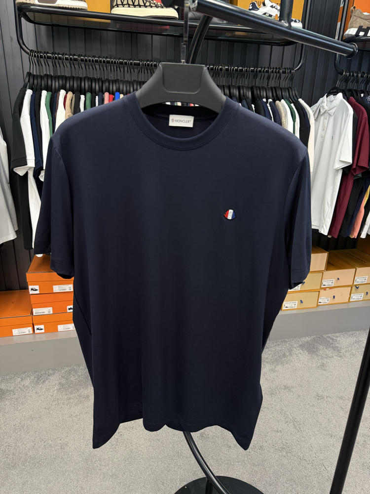 İthal Moncler T-shirt Kırışmayan Kumaş (418-Lacivert)