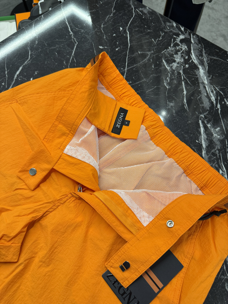 Zegna Premium Deniz Şortu ve Şort Kapri (5165-Turuncu)