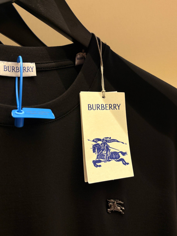 İthal Burberry T-shirt Kırışmayan Kumaş (9224-Siyah)
