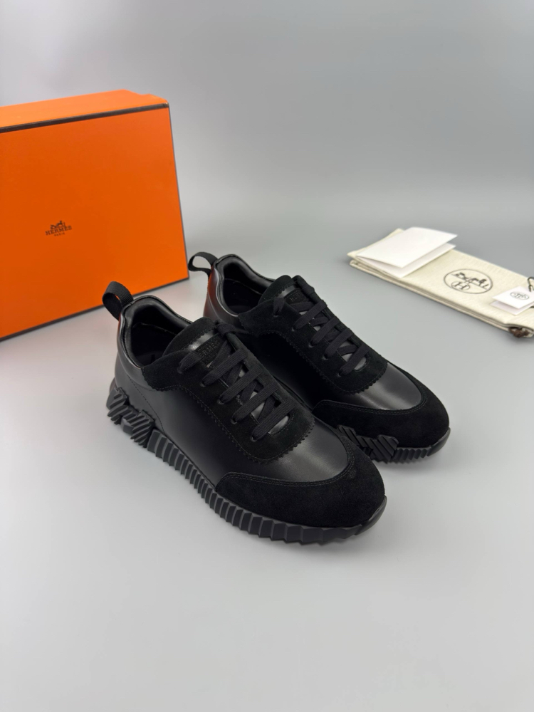 Hermes Siyah Deri Sneakers (İTHAL ÜRÜN)